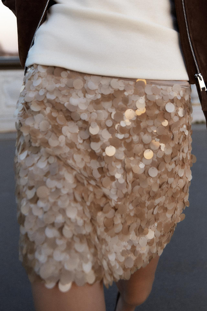 Cleo™ | High-Waisted Sequin Skirt
