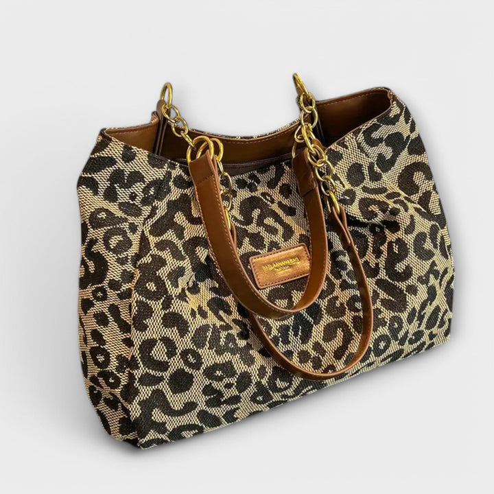 Leopard Print Canvas Tote