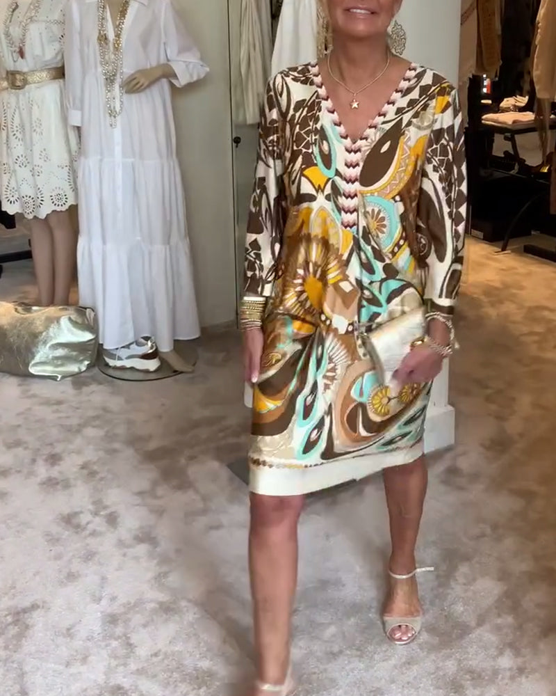 Moonie - Sunburst Printed Dress