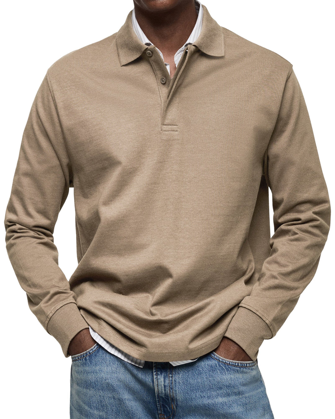 Augustus Long Sleeve Polo In Cotton