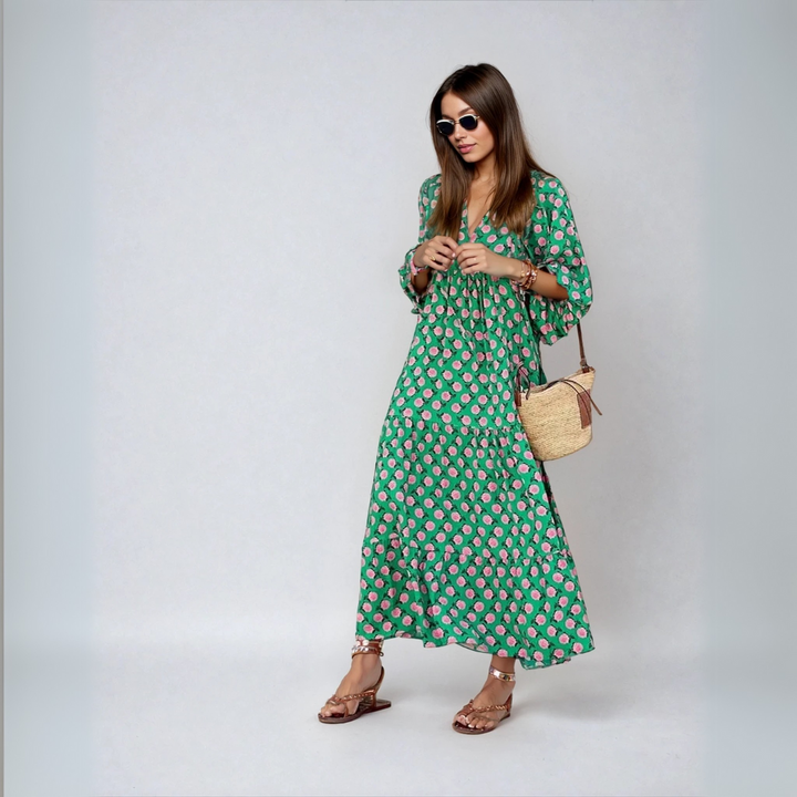 Elin | Boho Cotton Maxi Dress
