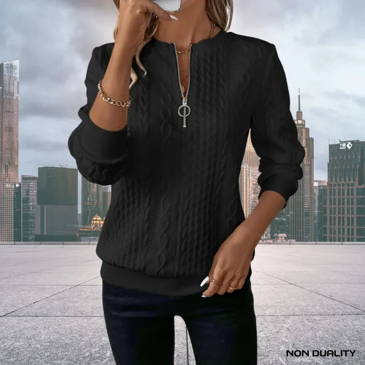 Non-Duality Zip-Up Sweater