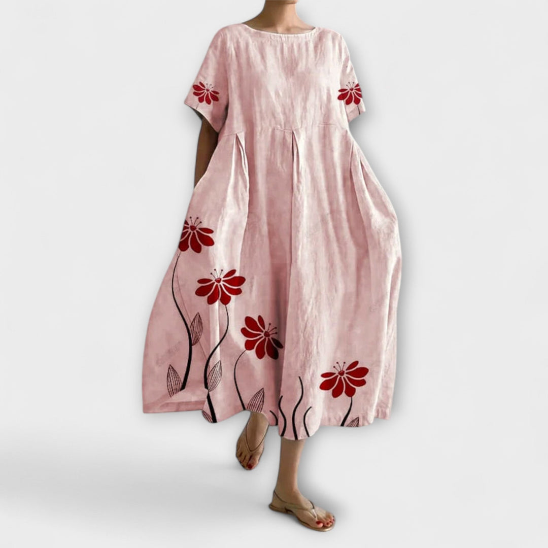 SABRINA - Elegant Long Floral Dress