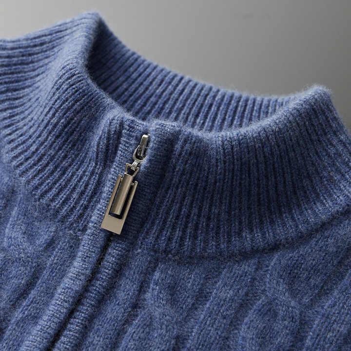 Deneb Cashmere Woven Half Zip