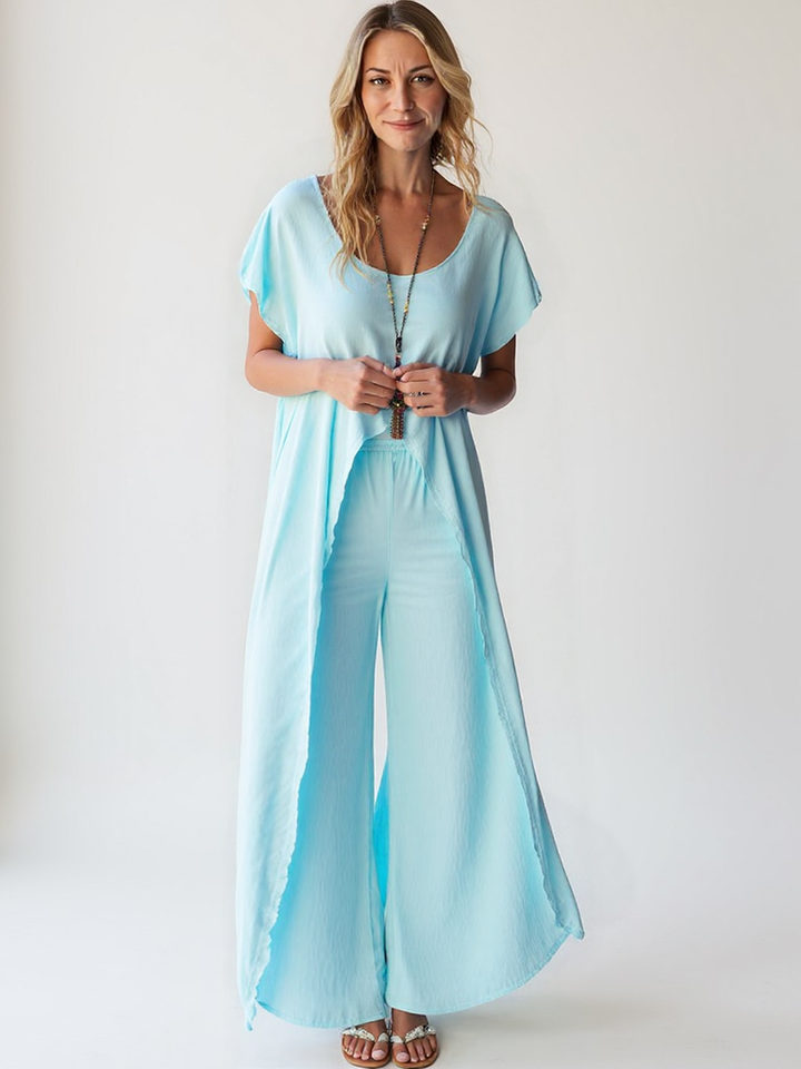 Florance-Off-Shoulder Top and Pants Set