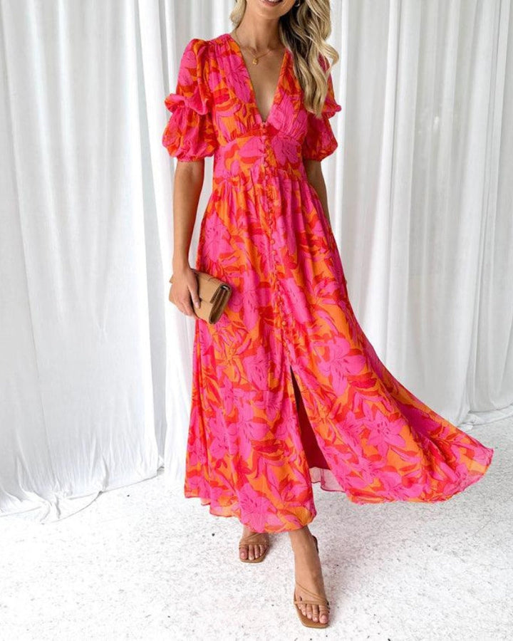 Jade – Flowy Printed Dress