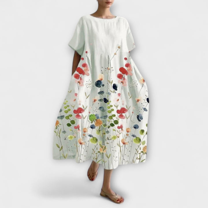 VALENTINA - Flattering Summer Floral Dress