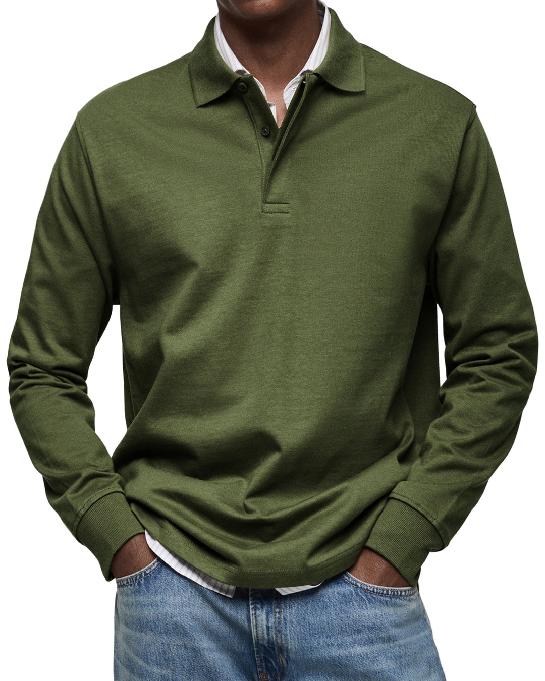 Augustus Long Sleeve Polo In Cotton
