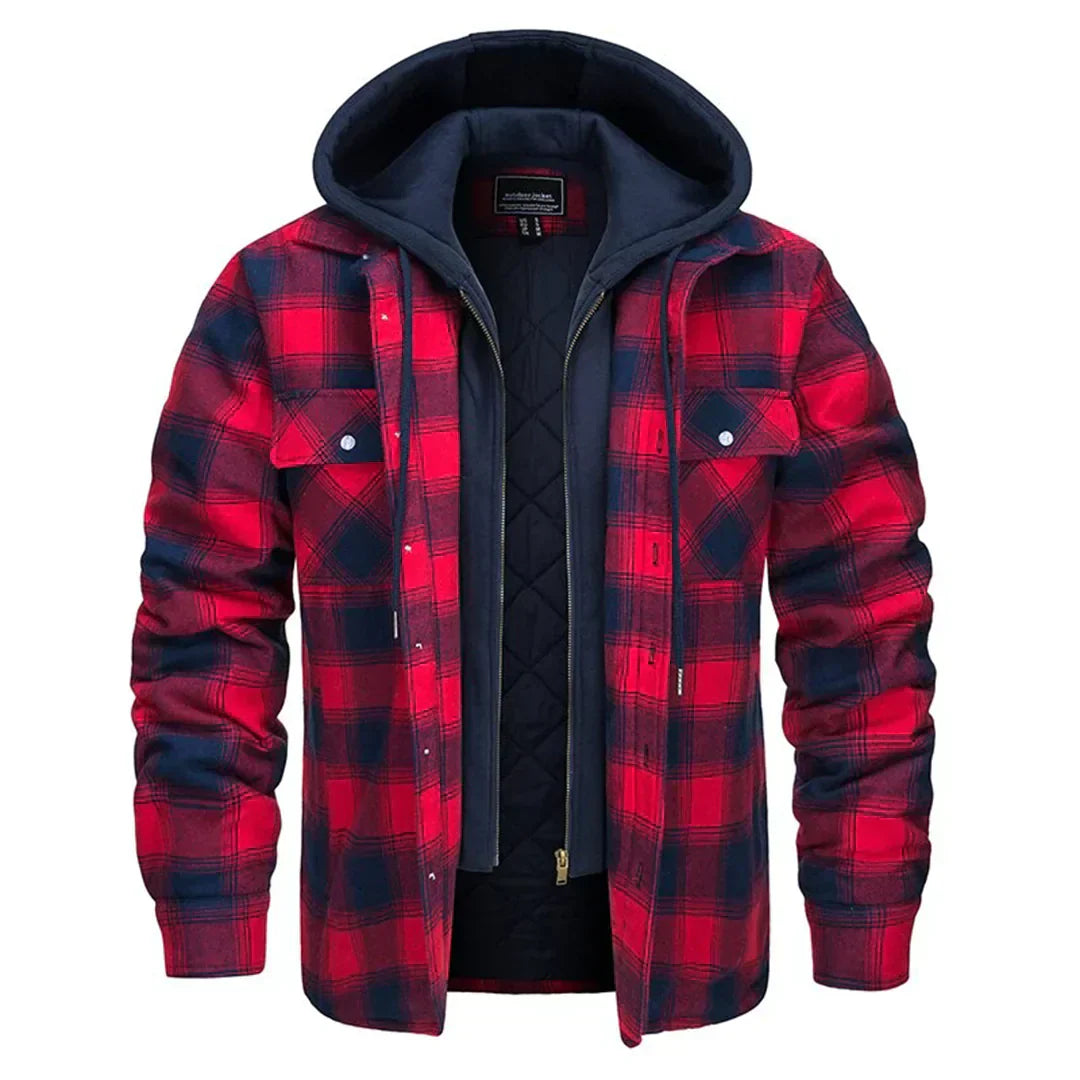 Florian – Hooded Plaid Jacket