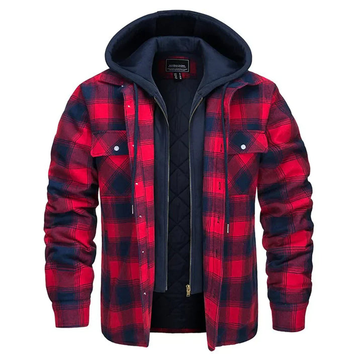 Florian – Hooded Plaid Jacket