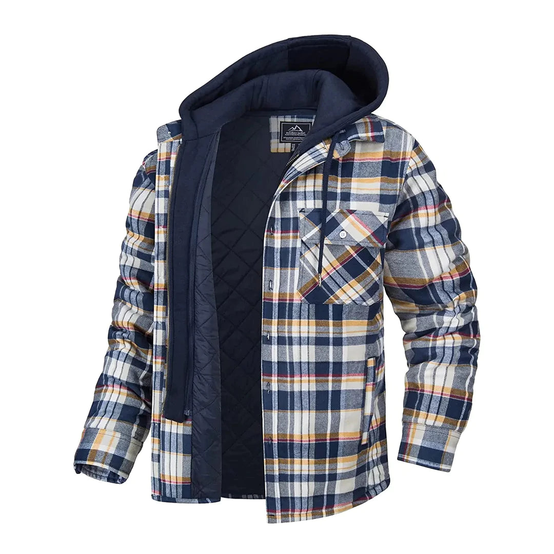 Florian – Hooded Plaid Jacket