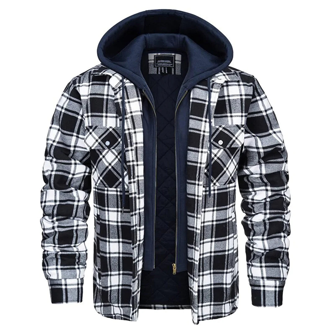 Florian – Hooded Plaid Jacket