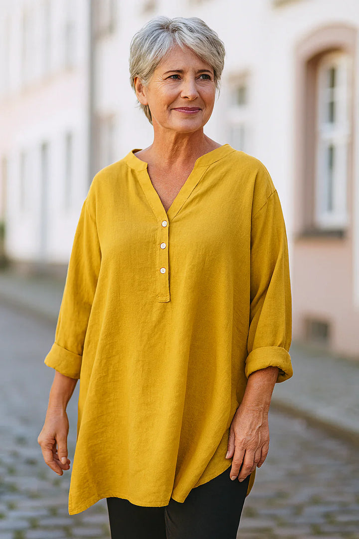 Freja – Airy and Comfortable Linen Shirt with Buttons