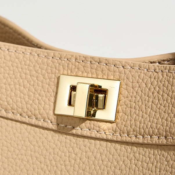 Women’s Genuine Leather Minimalist Bucket Bag