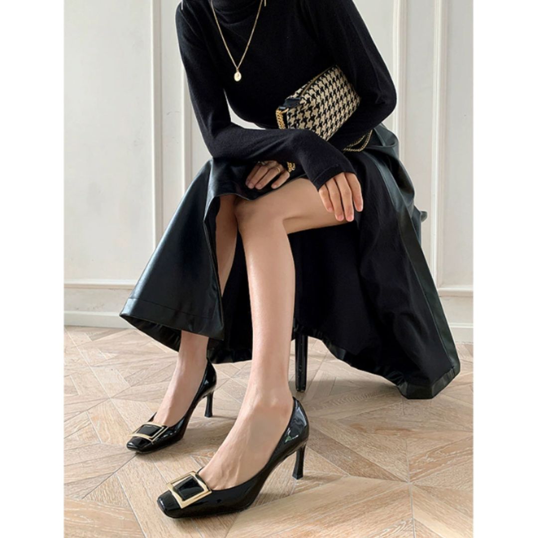 Teona™ | Elegant square-toe sandals with a mid-heel for a refined style.