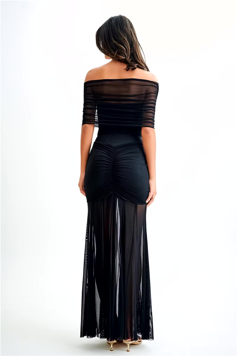 Celeste™ | Lush Drape Maxi Dress