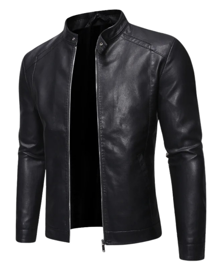 Marcus Standing Collar Leather Jacket