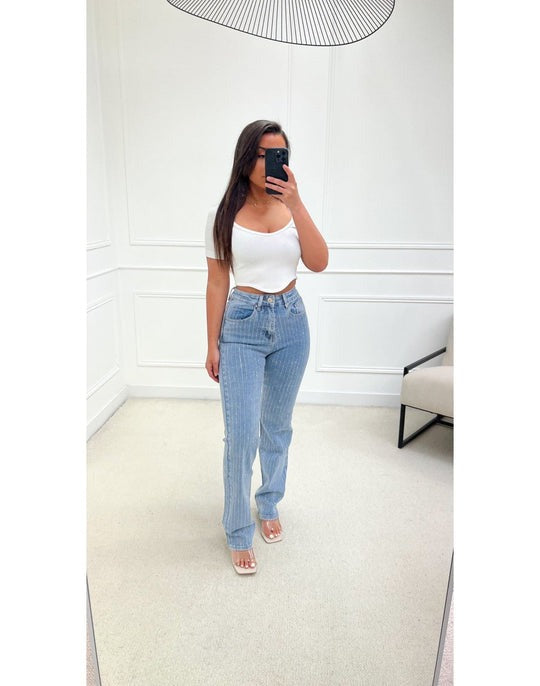 Zelira™ | Rhinestone Jeans