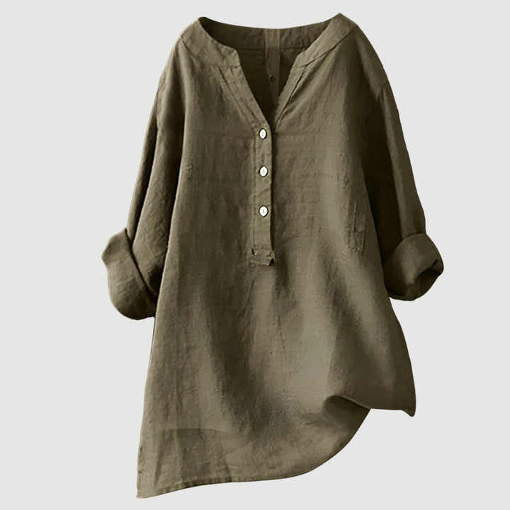 Freja – Airy and Comfortable Linen Shirt with Buttons