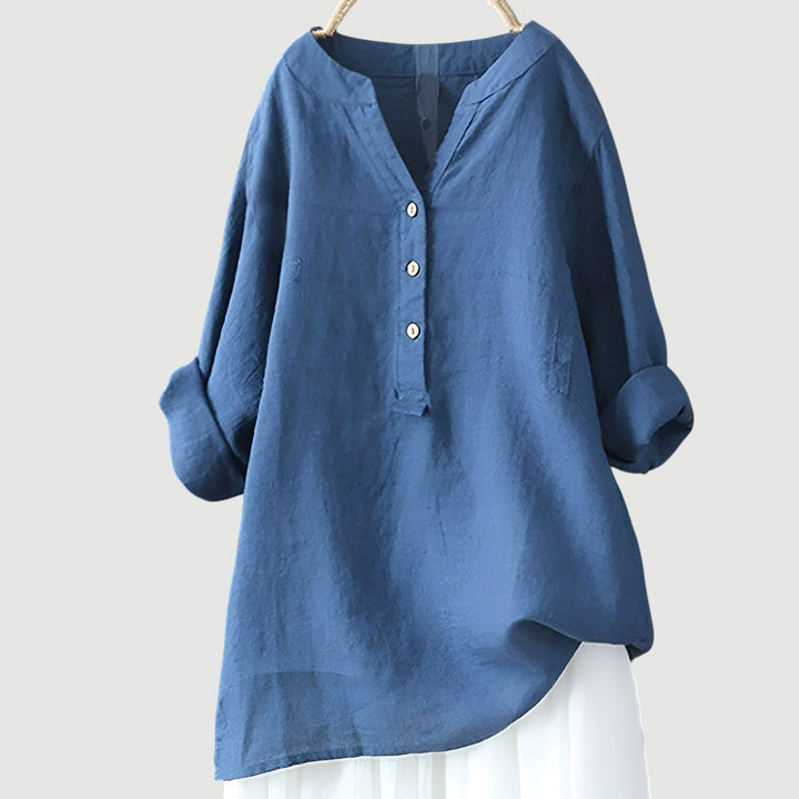 Freja – Airy and Comfortable Linen Shirt with Buttons