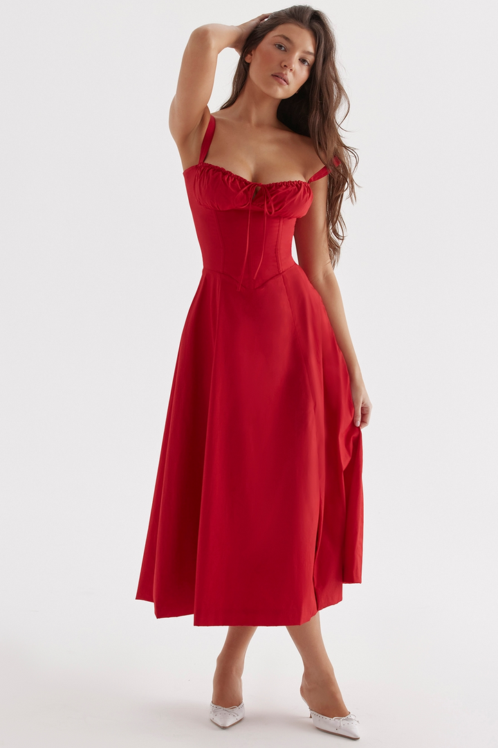 Vivienne™ | Romantic Corset Midi Dress