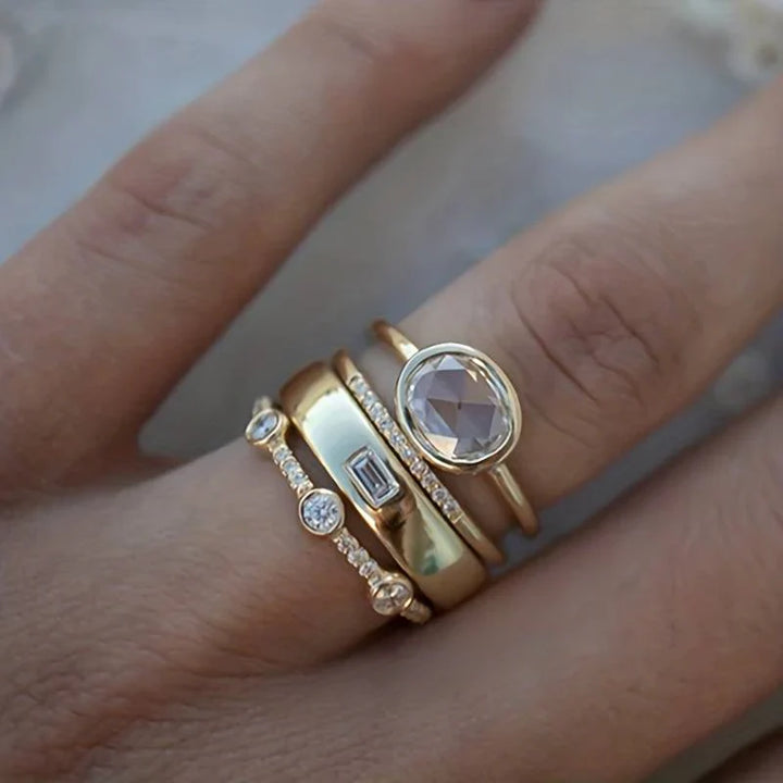 Sabine™ | Vintage Zirconia Ring Set