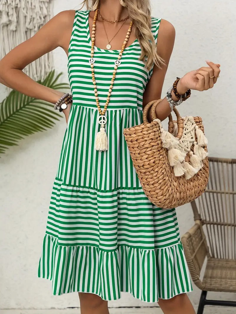 Lauren™ | Sleeveless Striped Sundress
