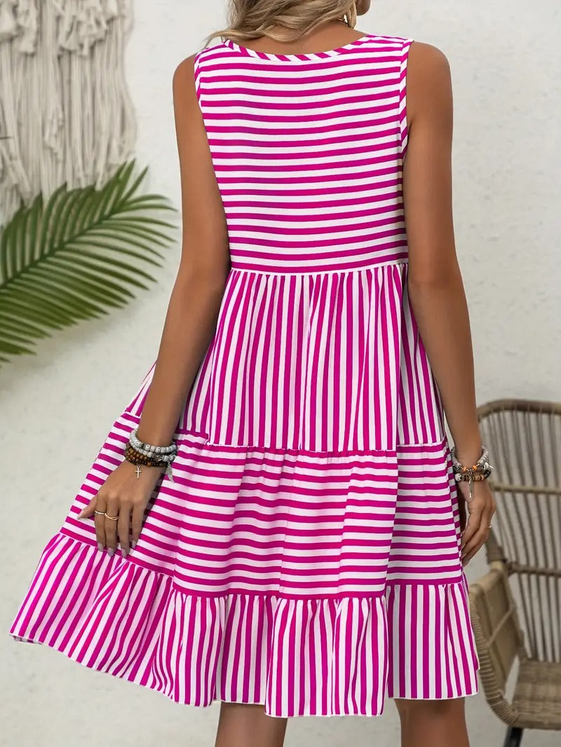Lauren™ | Sleeveless Striped Sundress