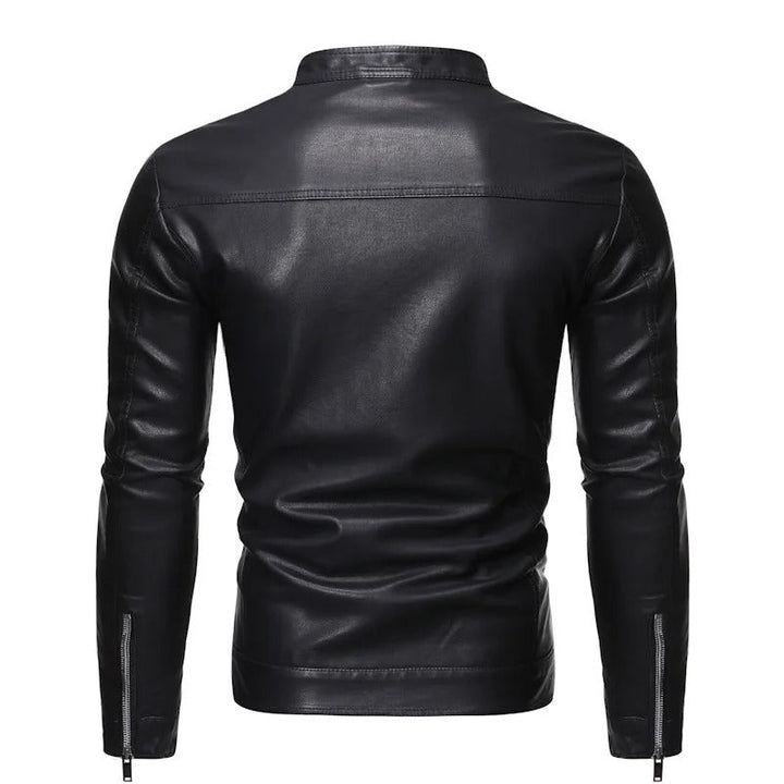 Marcus Standing Collar Leather Jacket