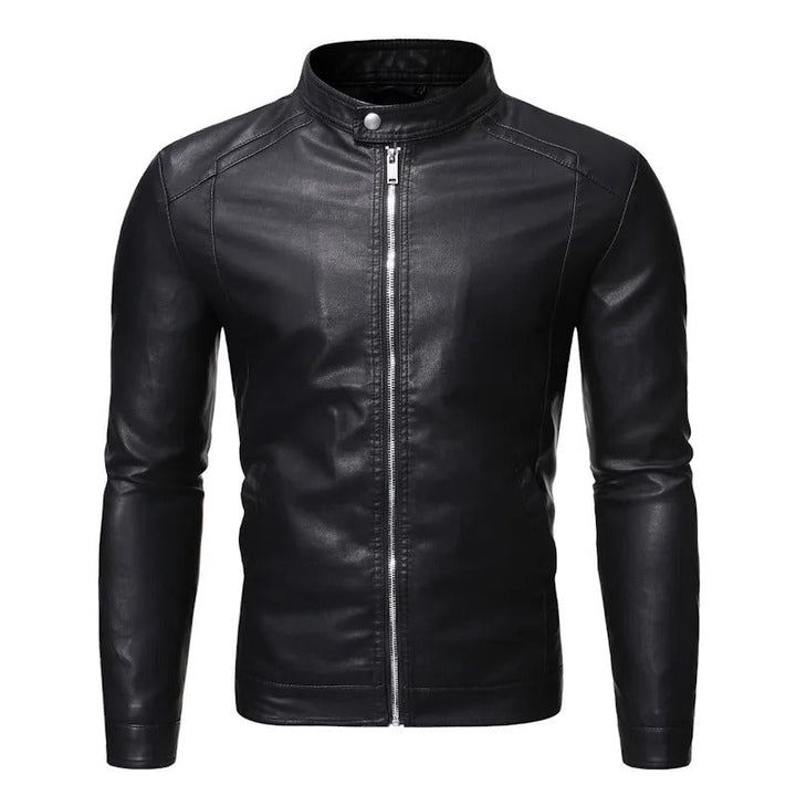 Marcus Standing Collar Leather Jacket